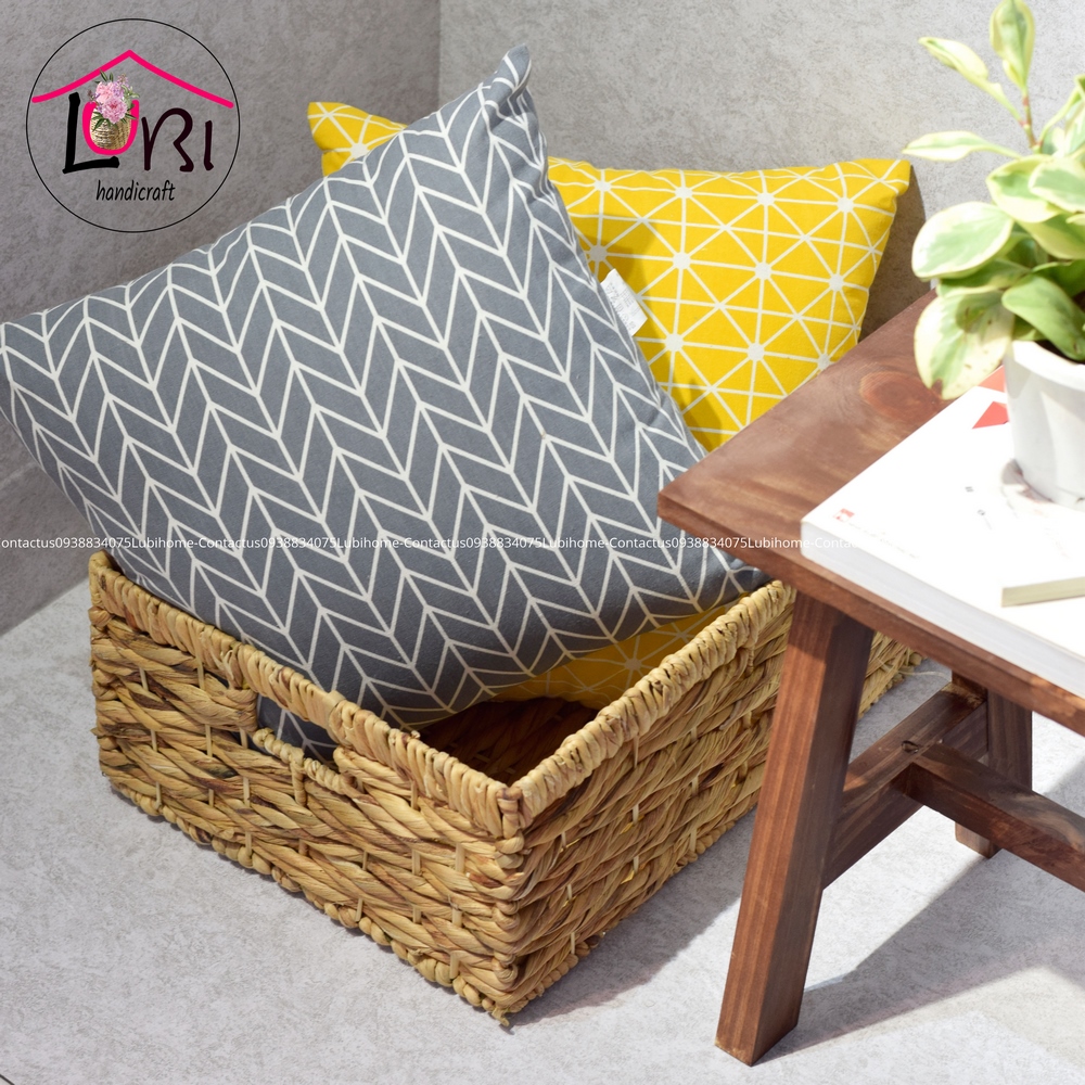 Lubihandicraft - Sọt đựng đồ đan lục bình miệng bo đôi - sang trọng