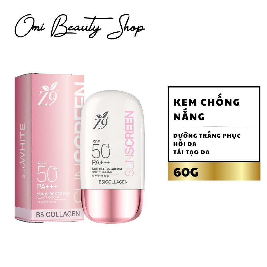 Kem chống nắng dưỡng da Z9 giúp da chống tia UV 60g Z63
