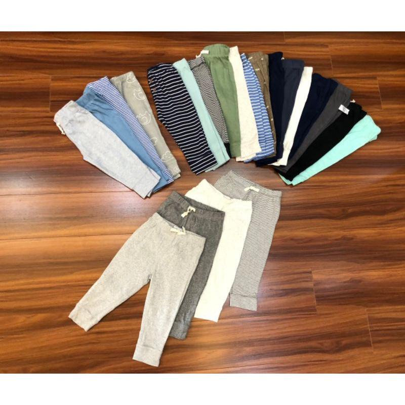Set 5 quần dài cotton bé trai sơ sinh xuất dư
