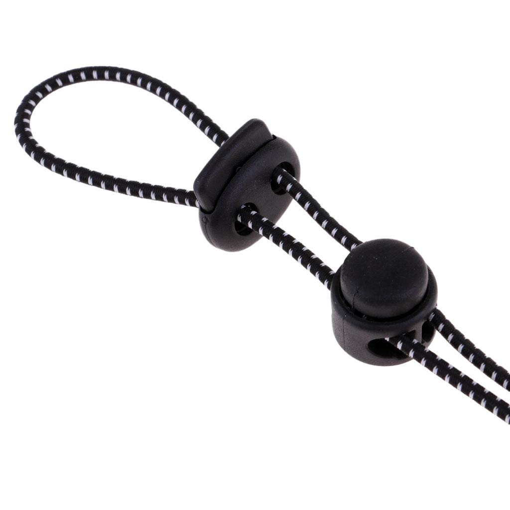 2Pcs Backpack Hiking Stick Holder Walking Pole Fixing Buckle Elastic Rope & 2x Climbing Carabiner Hook