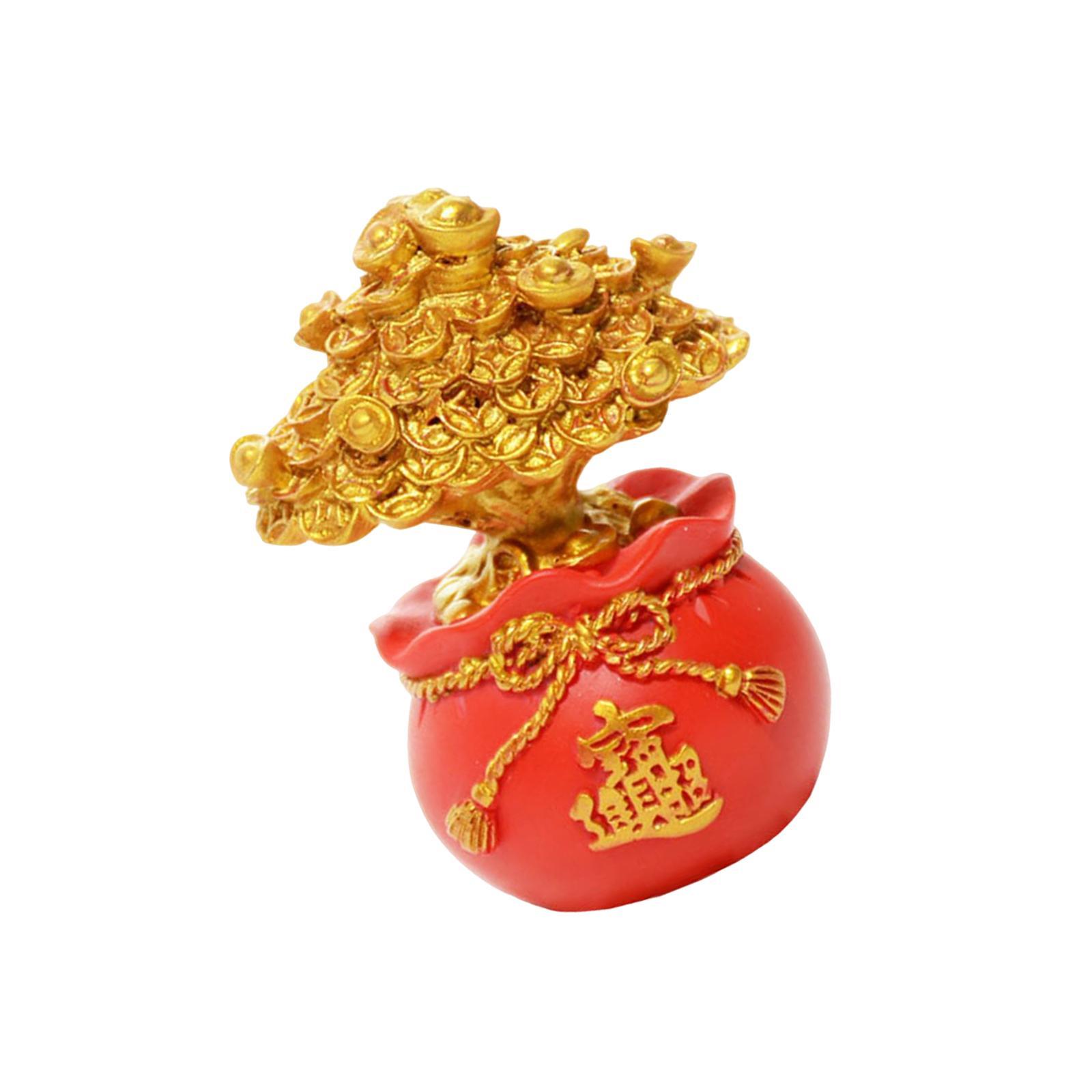 Fortune Miniature Statue Collectible Treasure Pocket Sculpture for Cabinet
