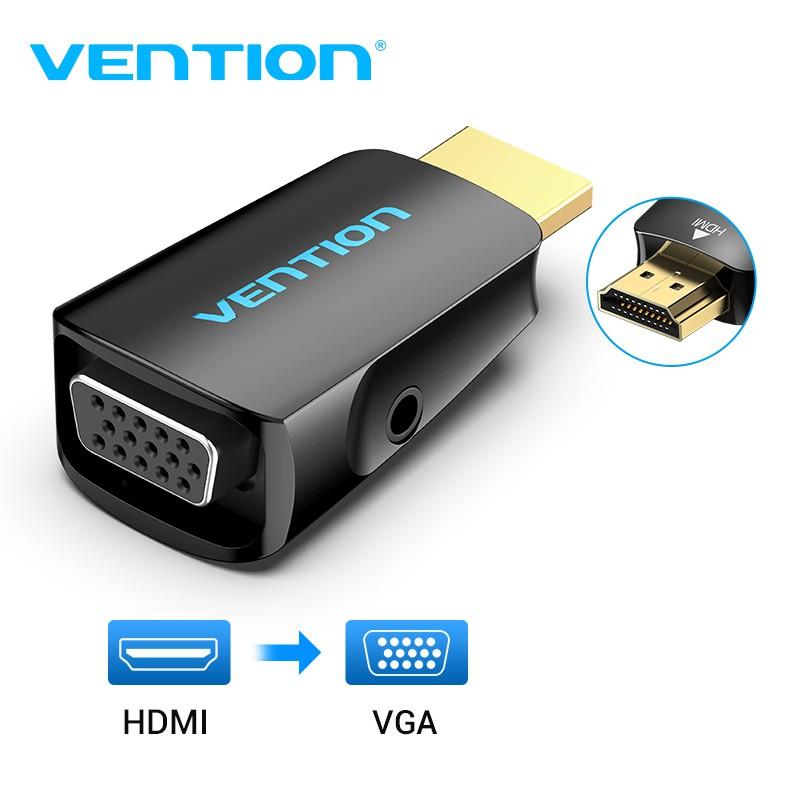 Đầu chuyển đổi HDMI to VGA có hỗ trợ cổng Audio VENTION AIDB0 Hàng chính hãng