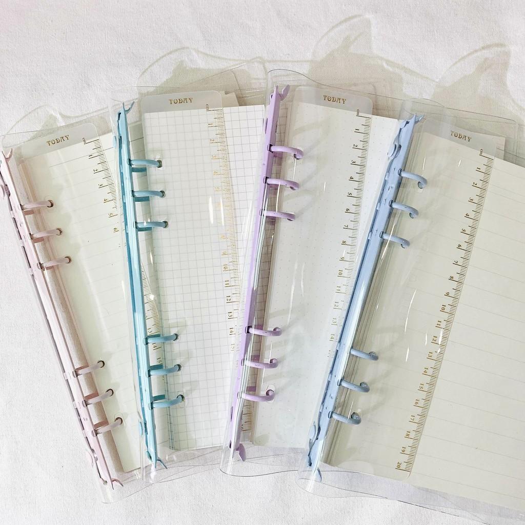 Bìa Còng dẻo Rose Gold / Pastel A5 - Sổ Còn Binder Hồng Gold / Pastel Tím Xanh Hồng