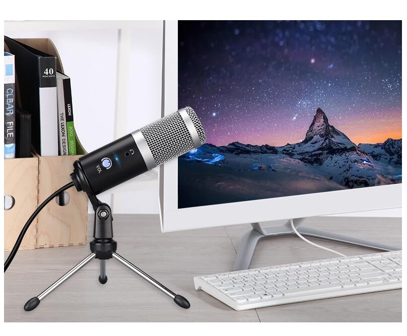 USB computer microphone youtube podcast recording musical instrument performance live voice group chat microphone