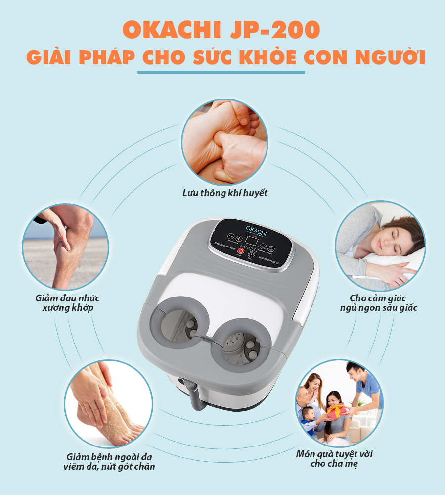 Bồn ngâm chân OKACHI JP-200 (cao cấp)