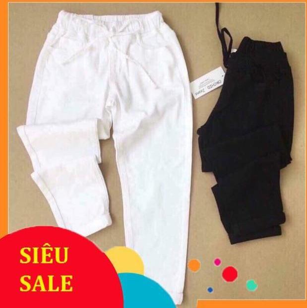 Quần baggy Kaki Basic 2 màu đen trắng