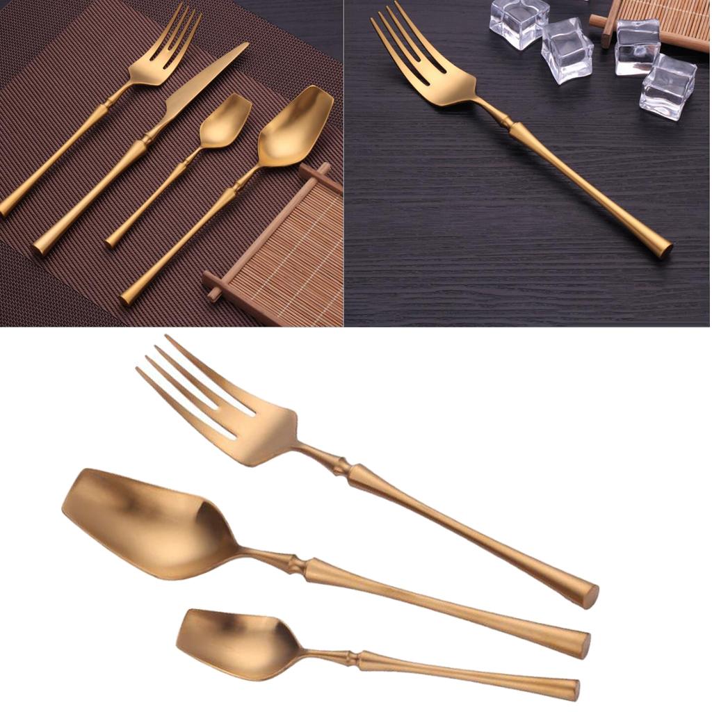 Stainless Steel Cutlery Table Dinner Soup Spoon Fork Tableware