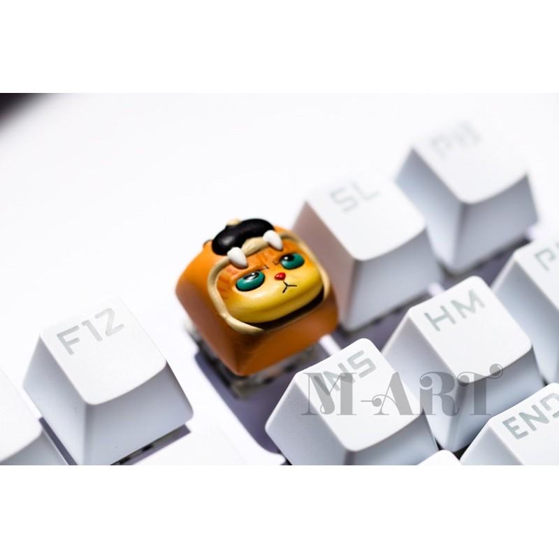 Nút dành cho bàn phím mèo dễ thương và chiếc mũ cún con - Meowy artisan keycaps