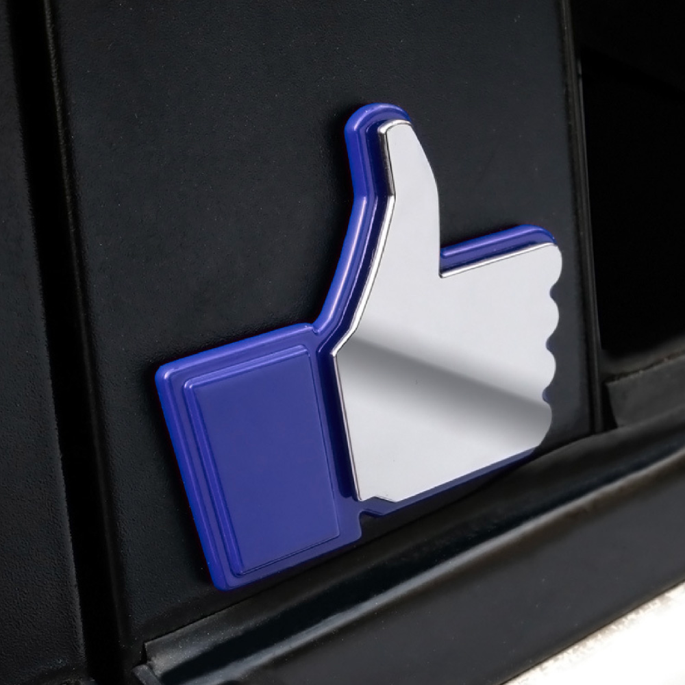 Biểu tượng Nút Like Facebook - Sticker metal 3D hình dán kim loại cao cấp