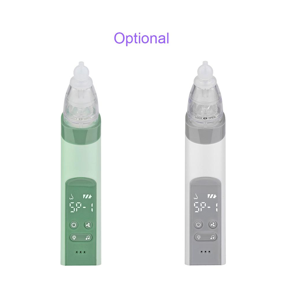 Baby Nasal Aspirator Electric Nose Suction Nose Cleaner with 3 Silicone Tips & Suction Strengths Built-in Flashlight and