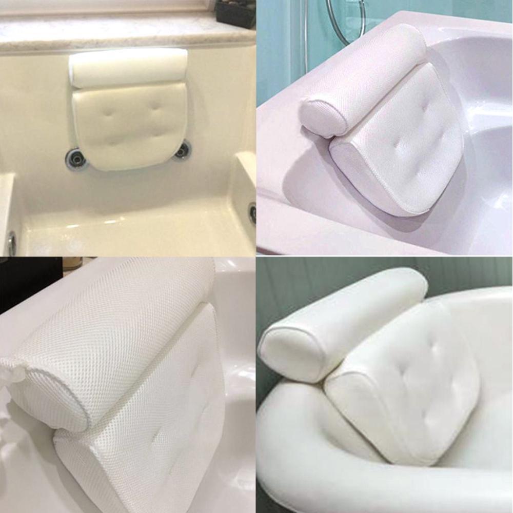 Gối tắm Bồn tắm có cốc hút chống trượt làm bằng chất liệu vải lưới