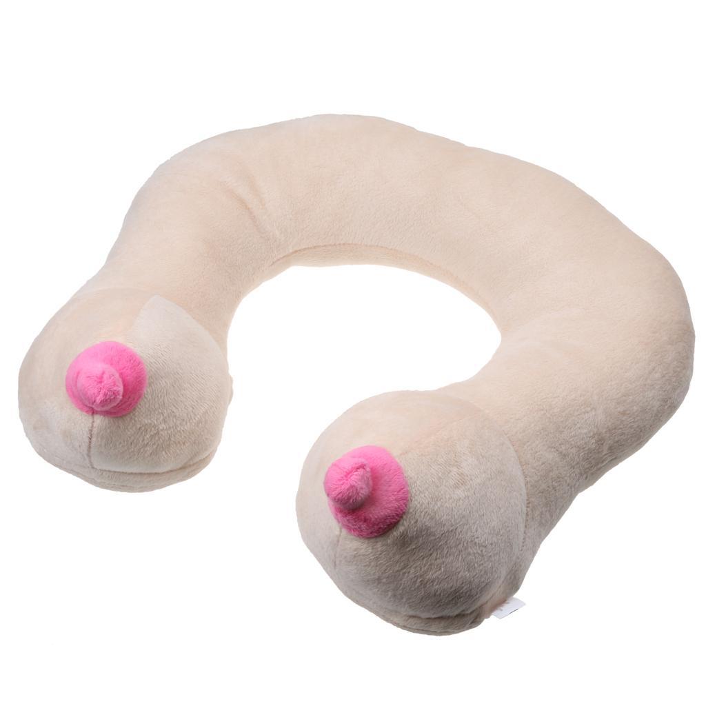 Soft Plush Comfort Neck Support Boob Boobie Cushion Pillow Novelty Adult