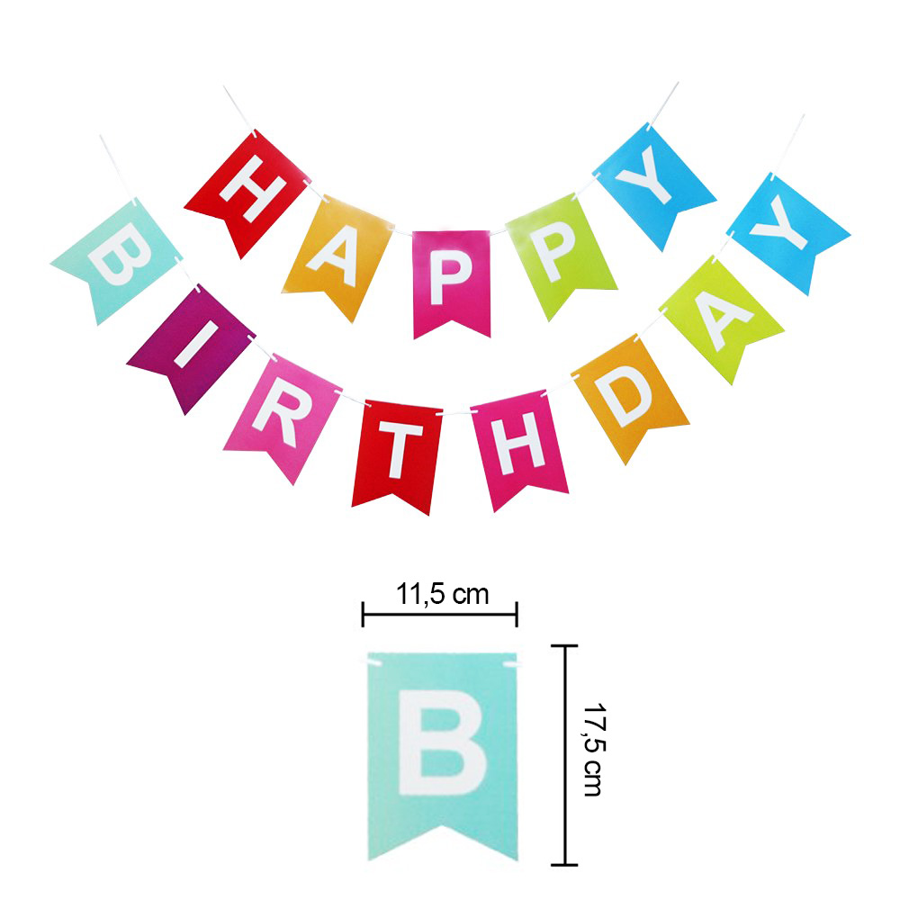 Bộ Dây Trang Trí Sinh Nhật Chữ Happy Birthday Thiết Kế Hoạt Hình