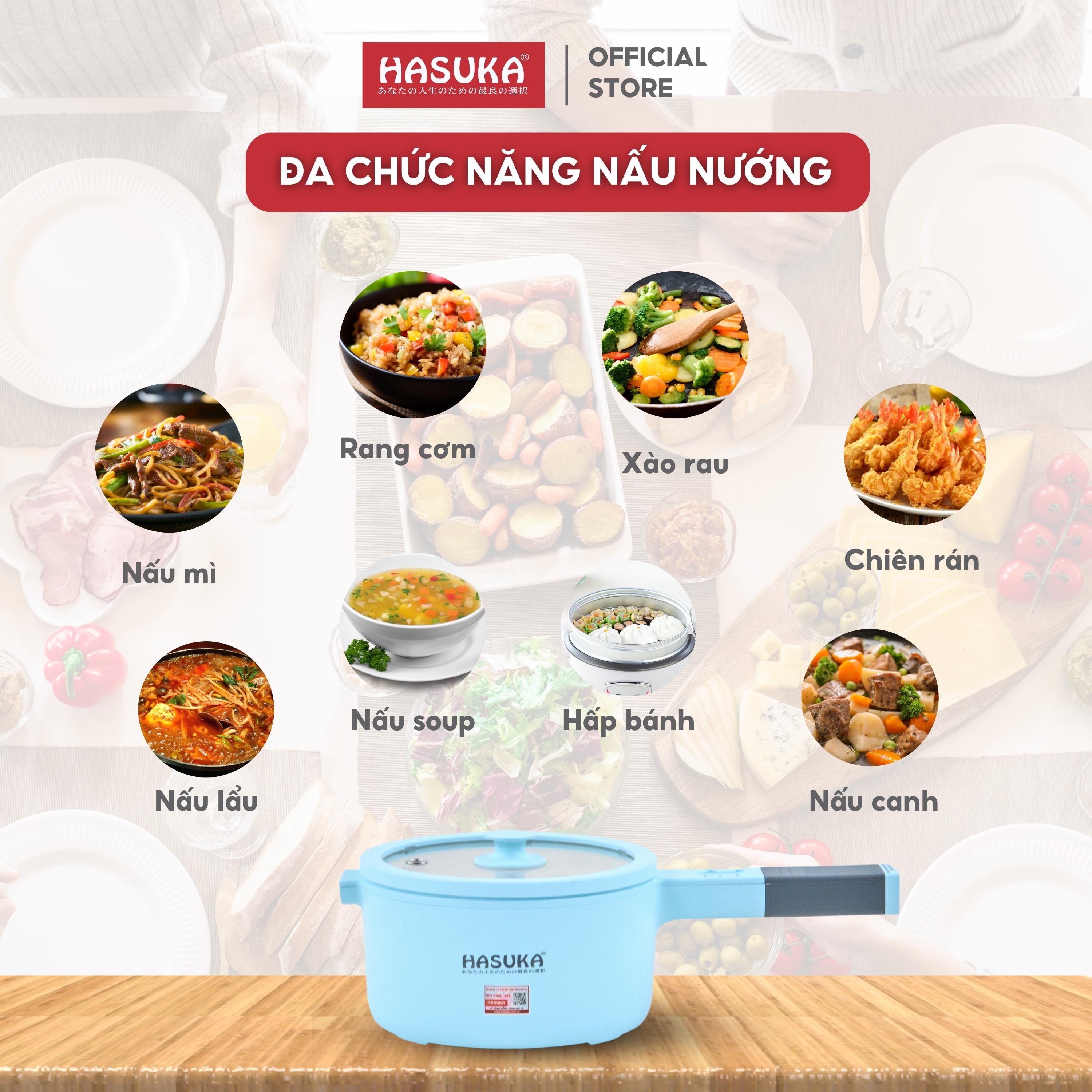 Nồi quánh bột HASUKA HSK-555 dung tích 1.5L, công suất 700W- lòng nồi chống dính tiện lợi dễ dàng vệ sinh - HÀNG CHÍNH HÃNG (BH 12 tháng)