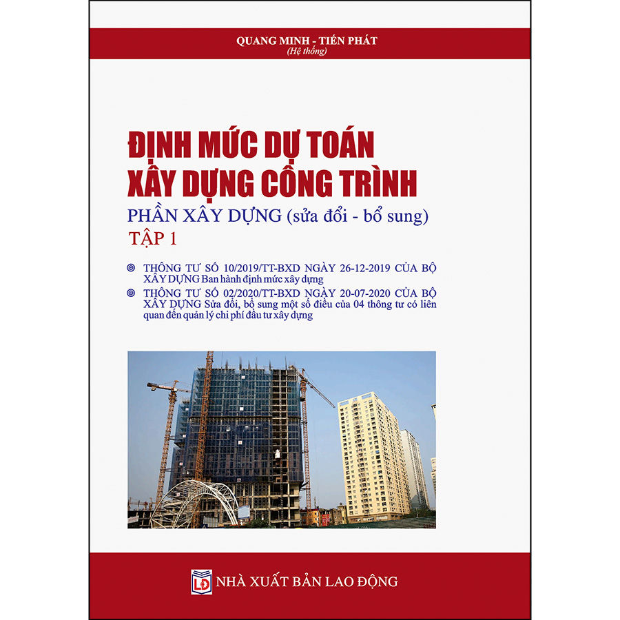 Combo 4 Quyển: Định Mức Dự Toán Xây Dựng Công Trình (Sửa Đổi, Bổ Sung)