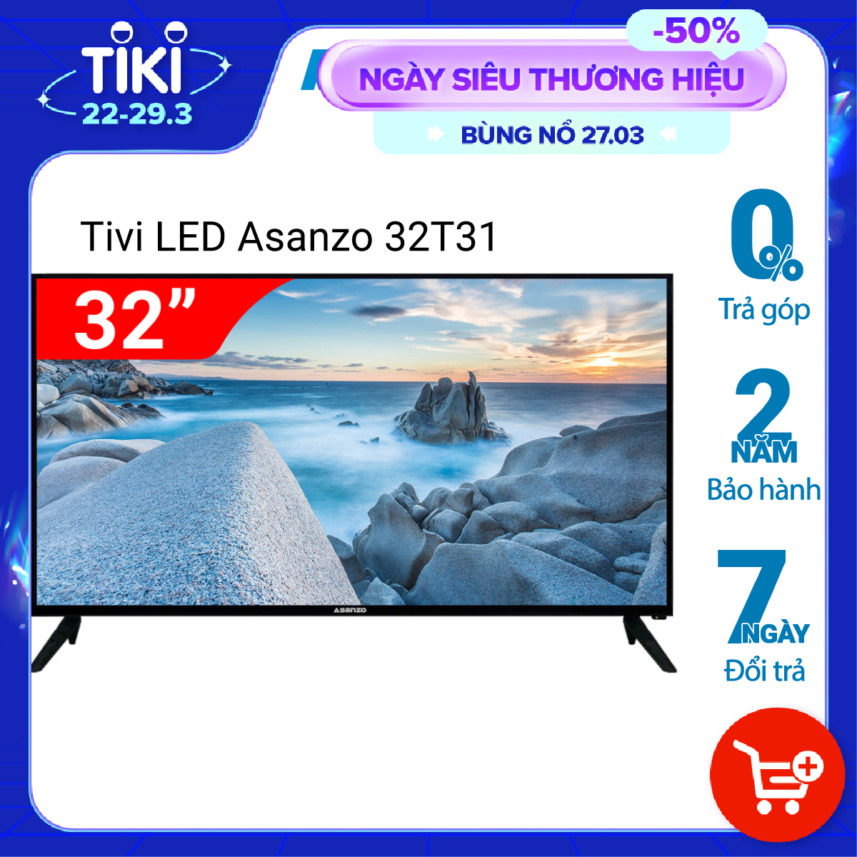 Tivi LED 32 inch HD Asanzo 32T31