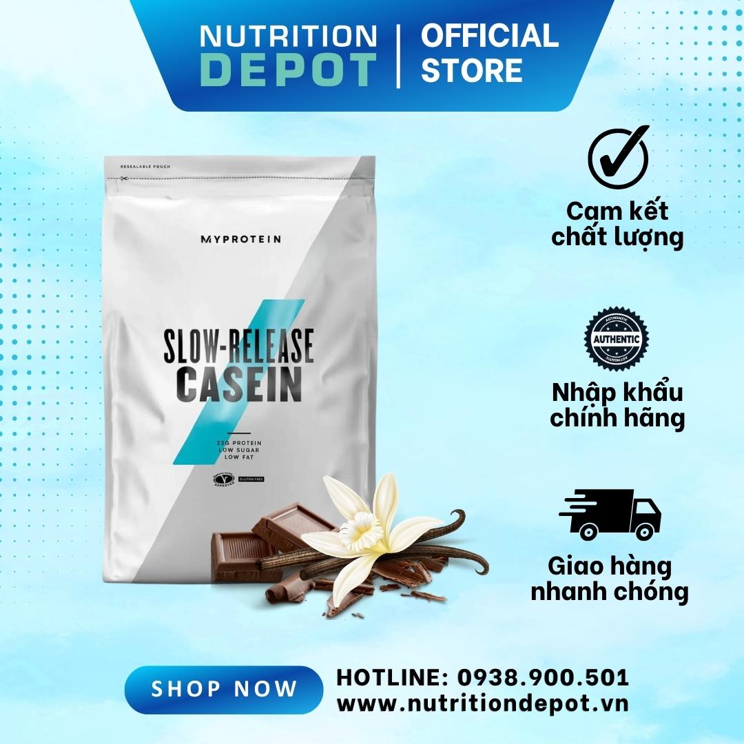 Thực phẩm bổ sung Slow Release Casein Myprotein - Hỗ trợ tăng cơ suốt đêm ngủ dài - Nutrition Depot VN