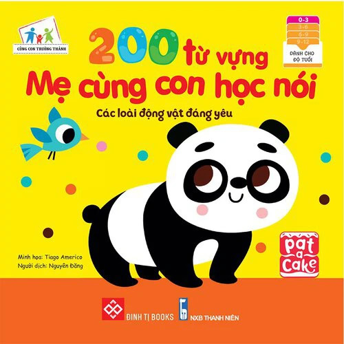 Sách - 200 từ vựng mẹ cùng con học nói trọn bộ 4 cuốn - Đinh Tị Books