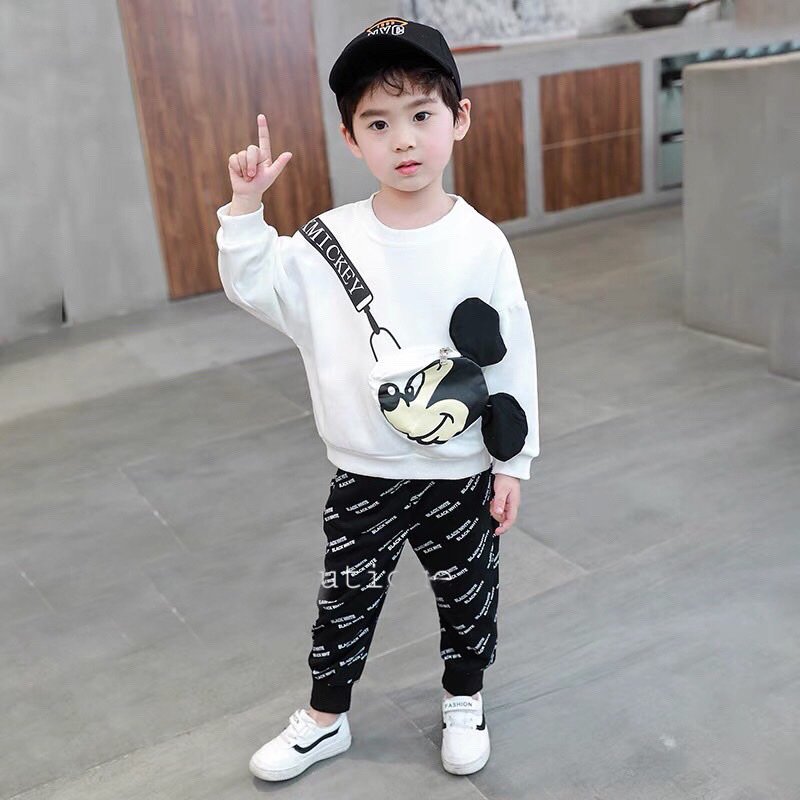 Set Đồ Cho Bé Có Đính Kèm Túi Micky Siêu Đẹp