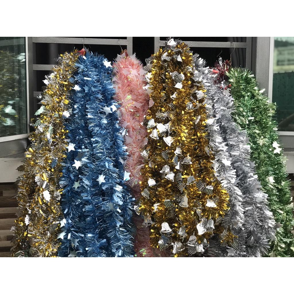 Dây kim tuyến trang trí NOEL, tết 2023 dái 1.5m mẫu mới đẹp hàng dày