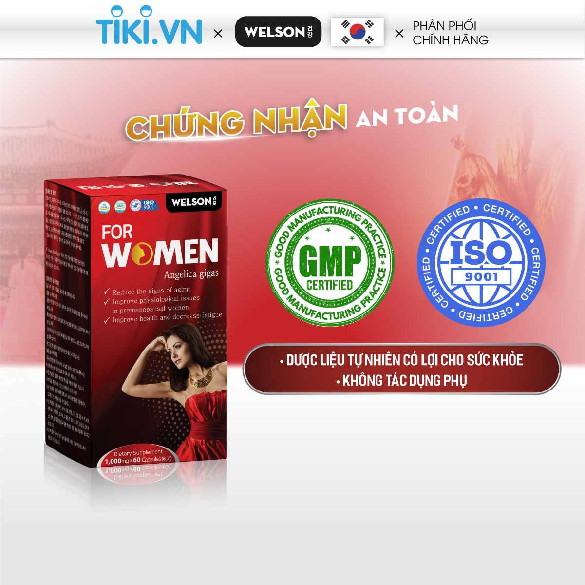 Viên Uống Tăng Cường Sinh Lý Nữ Welson for Women hộp 60 viên