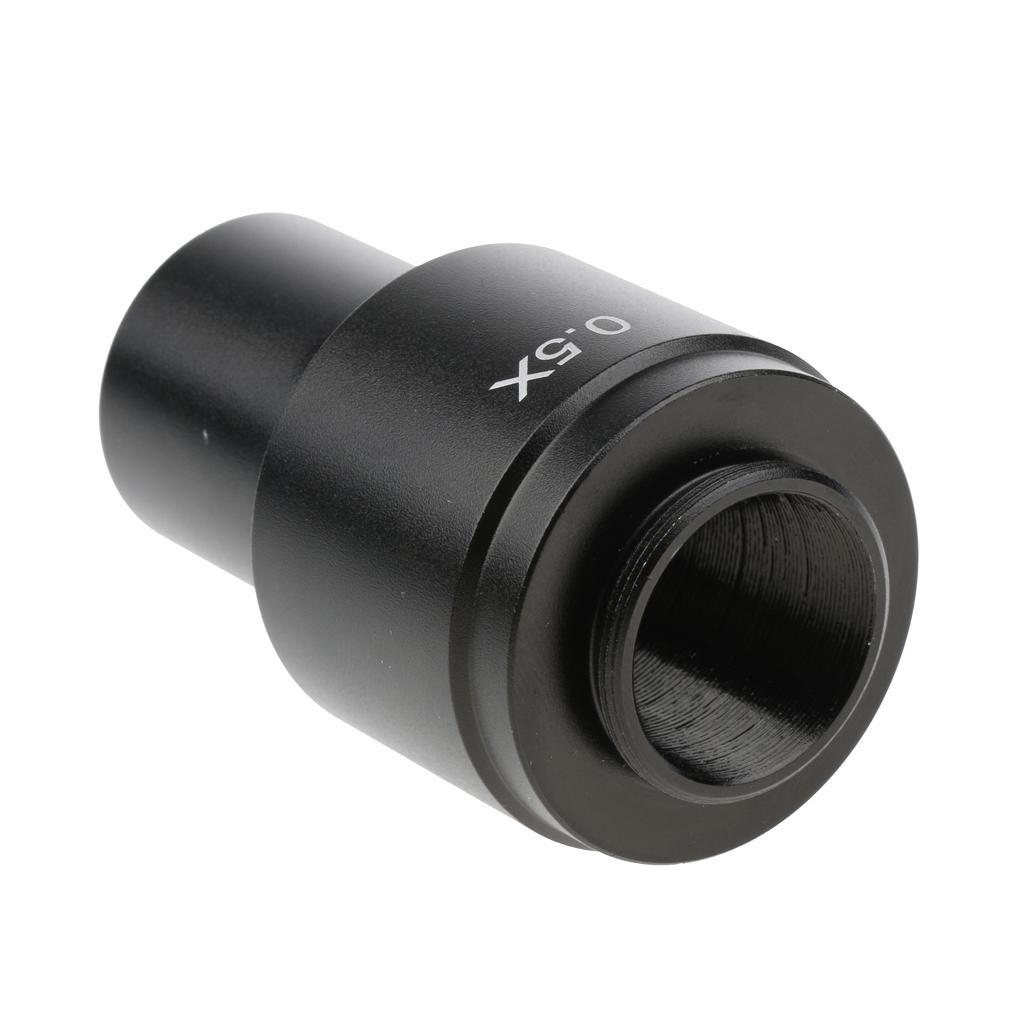 0.5X Eyepiece Auxiliary Lens Adapter for C-Mount 30 30.5mm -Black