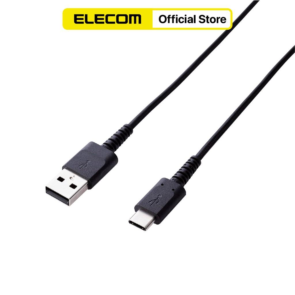 Cáp sạc chuẩn Type-C bọc nylon 1.2M Elecom MPA-ACS12N - Hàng chính hãng