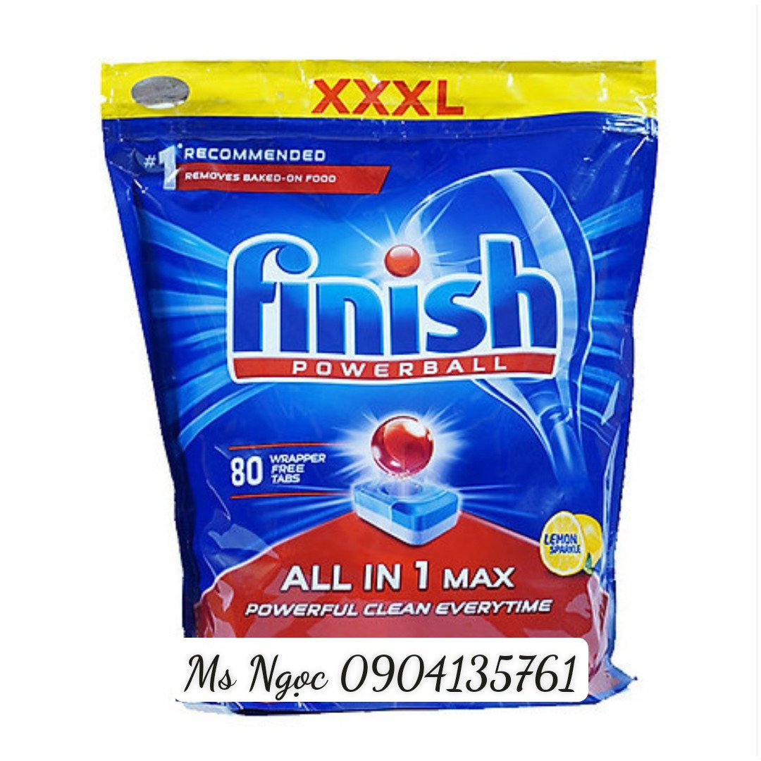 "FINISH TÀI TRỢ" VIÊN RỬA BÁT FINISH ALL IN ONE MAX 10 TÁC DỤNG - HƯƠNG CHANH