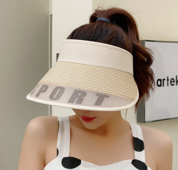 Mũ rộng vành chống nắng phong cách Hàn, nón nửa đầu chống tia UV cao cấp