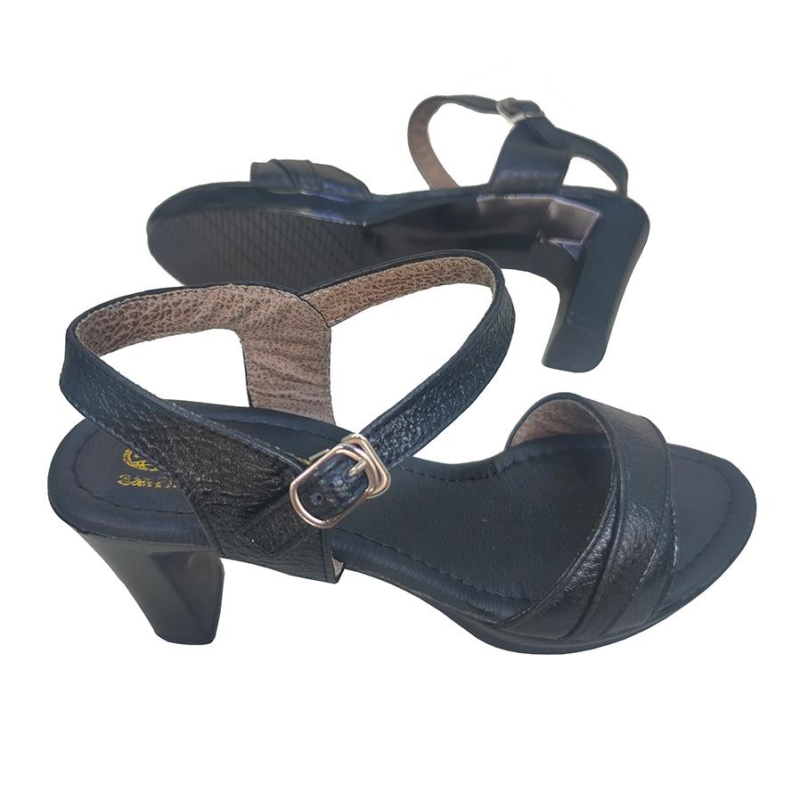 Giày Sandal Nữ Cao Gót TiTi ĐÔ Da Bò Thật Cao Cấp 7cm DNU2129b