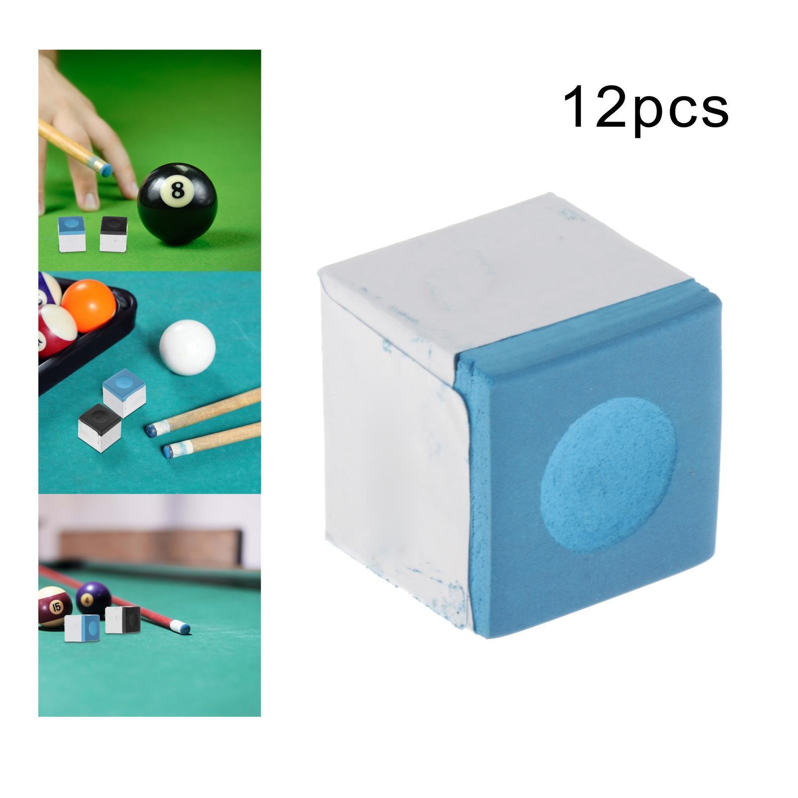 12 Pieces Pool Chalk Cubes Cubes of Pool Cue Chalk Accessory for Tournaments