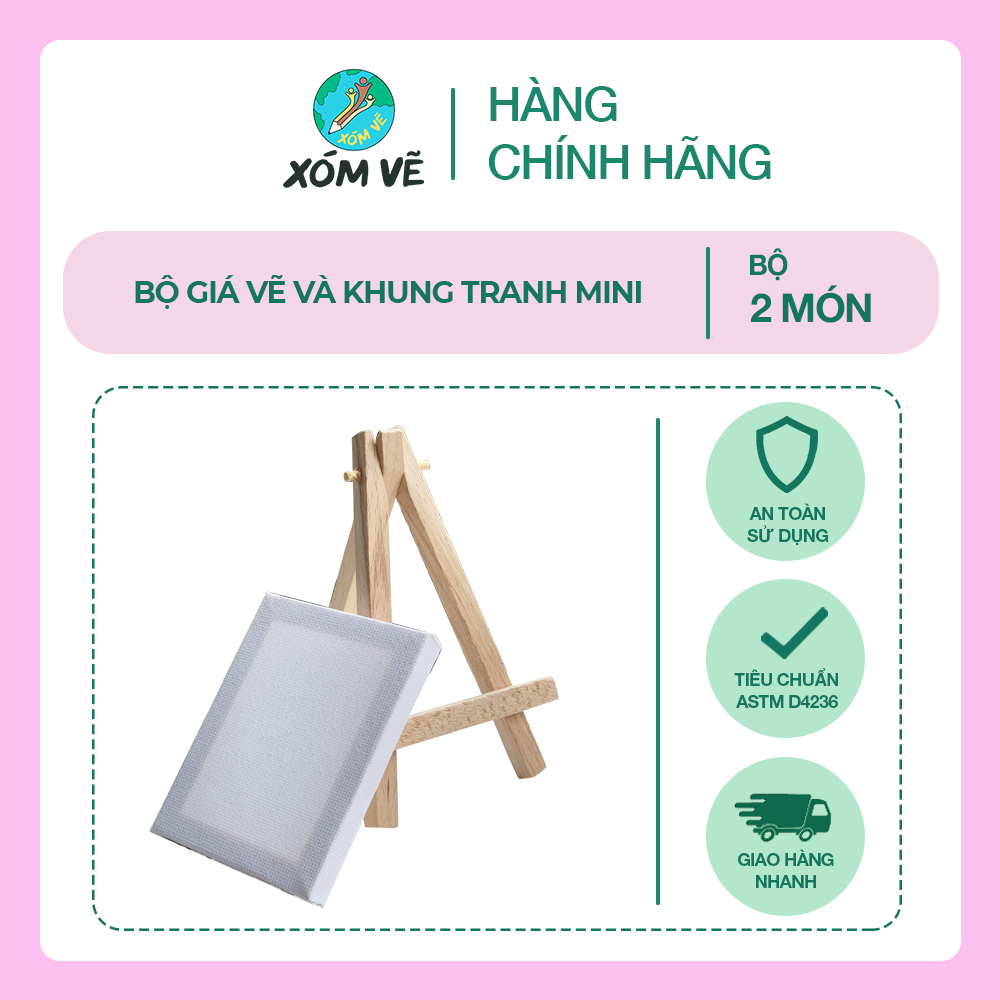 Bộ giá vẽ và khung tranh mini