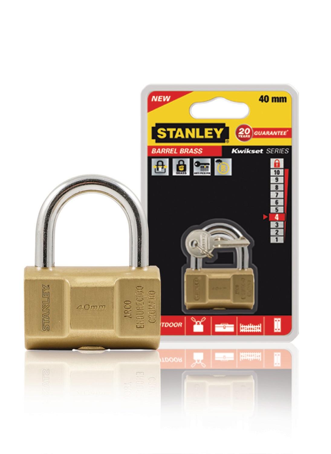 Ổ KHÓA ĐỒNG THAU BARREL PADLOCK STANLEY S742-046, S742-047 -HÀNG CHÍNH HÃNG