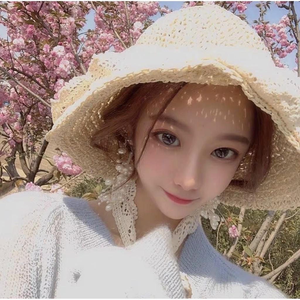 MŨ CÓI VINTAGE VIỀN REN BUỘT MÃ-02