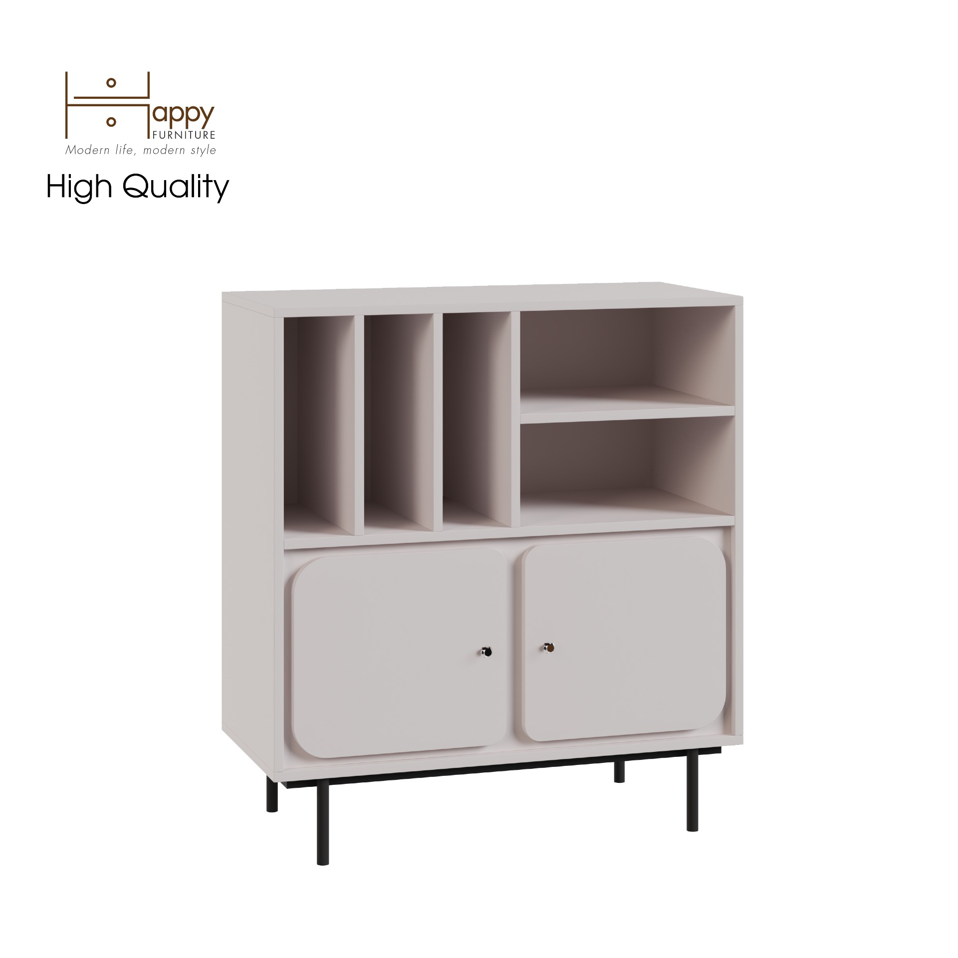 [Happy Home Furniture] SWEETY, Tủ lưu trữ nhiều ngăn - chân sắt, 86cm x 40cm x 95cm ( DxRxC), TCM_060