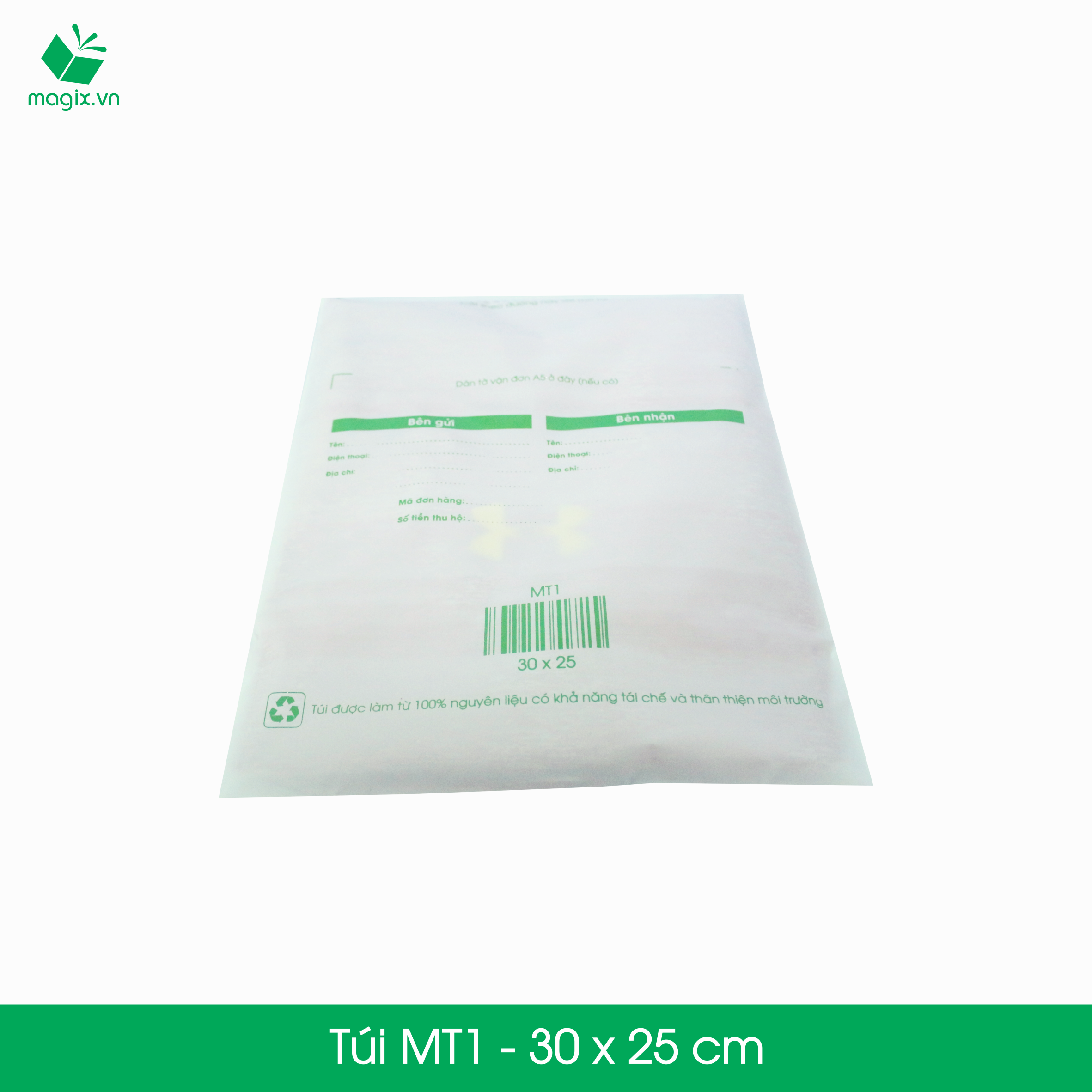 MT1 - 30x25 cm - 50 Túi nilon đóng hàng