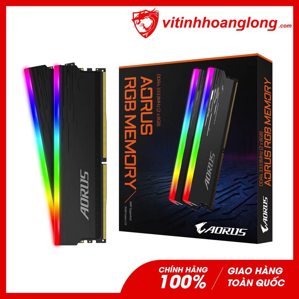 Ram GIGABYTE AORUS RGB Memory DDR4 16GB (2x8GB) 3333MHz (GP-ARS16G33) - Hàng Chính Hãng BH36T Viễn Sơn