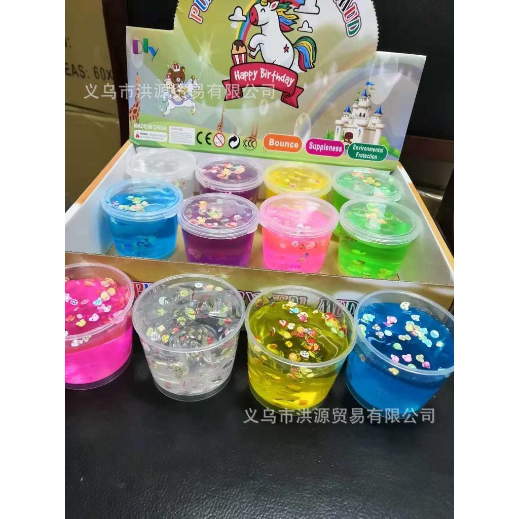 Slime dạng âu đầy charm hoa quả 9 màu cực đẹp Đồ chơi hũ slam chất nhờn ma quái squishy dẻo bóng phồng phình