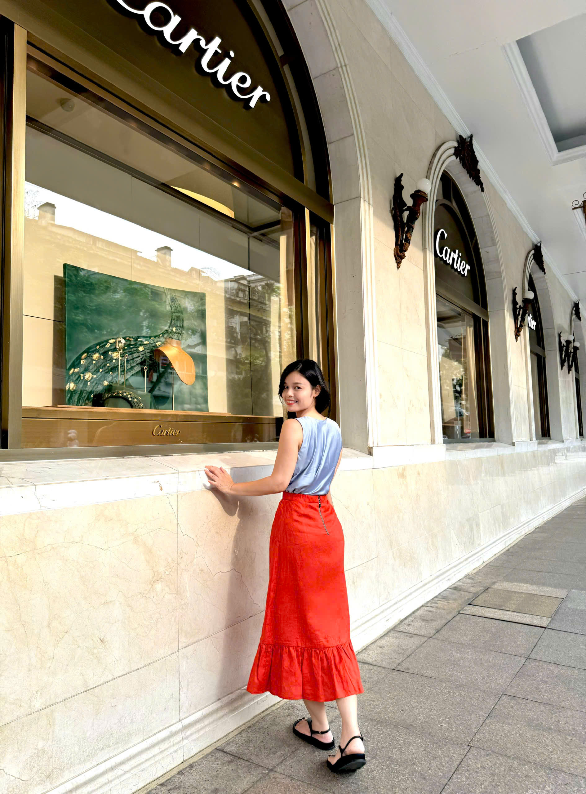 Áo Cổ Đổ Thanh Dải TOP225BLUE thời trang thiết kế Hity