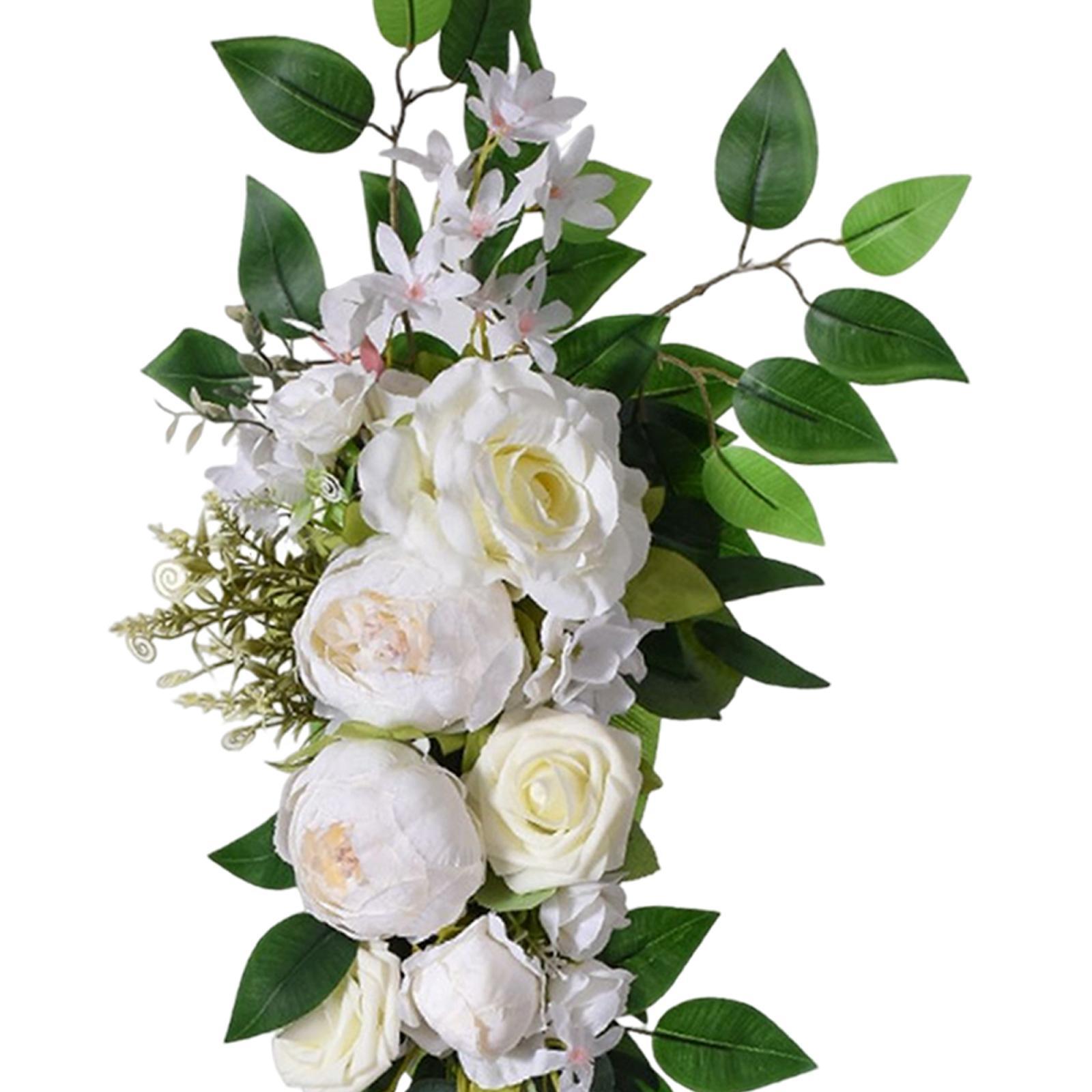 2x Hanging Artificial Flower Arch Decor Decorative for Wedding Background