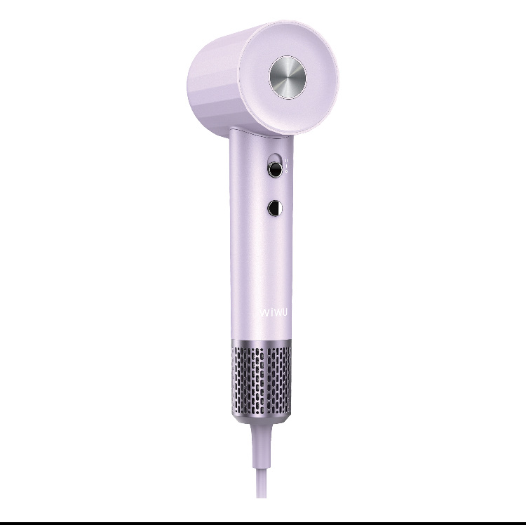 Máy sấy tóc Wiwu Wei Wu high-speed hair dryer Wi-520 cho làm đẹp có vòng sáng 3 màu + nút 2 tốc độ, điều khiển linh hoạt - Hàng chính hãng