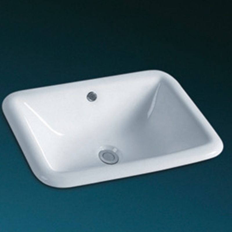 Lavabo sứ bán âm, Lavabo sứ dương vành