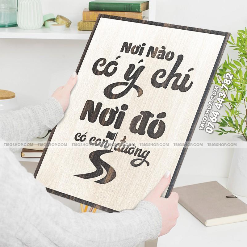 Mẫu tranh "nơi nào có ý chí nơi đó có con đường" - Tranh tạo động lực treo tường trang trí văn phòng