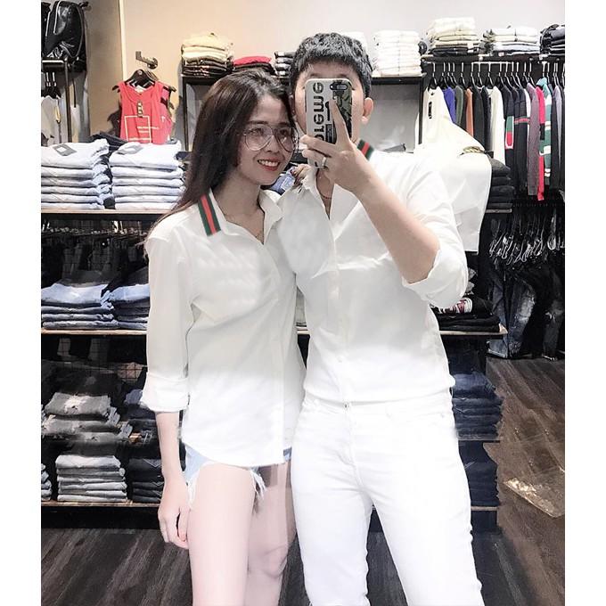 Áo Sơ Mi Đôi Nam Nữ Chữ Love Cao Cấp | Hàng Siêu Đẹp | SL Có Hạn [Giá 1 Áo