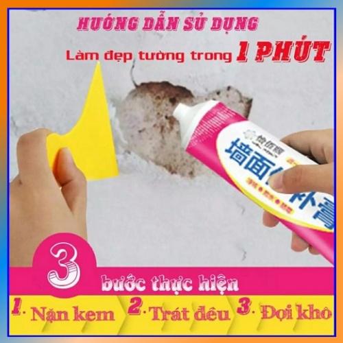 Kem Vá Tường Keo Trám Tường Đa Năng Che Vết Nứt Tường [Đầy Đủ Đầu Nối & Dụng Cụ Trám] Tuýp Màu Cam.