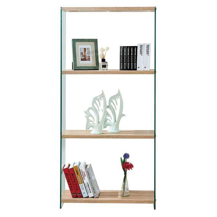 Kệ Mica kết hợp Gỗ trưng bày sách, báo, tạp chí, mô tình sản phẩm, nhiều kích thước - 3 Tầng