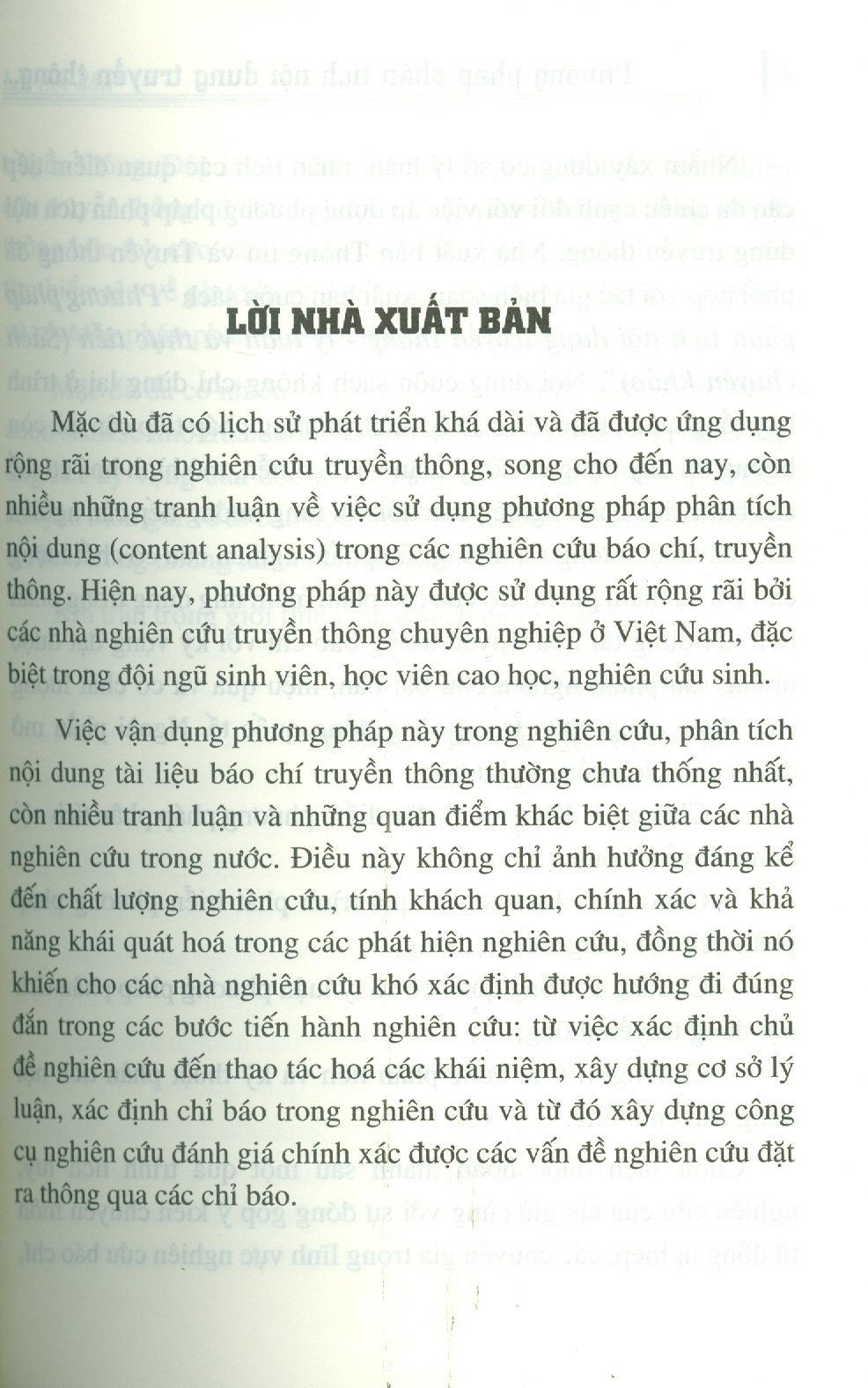 Phương pháp phân tích nội dung truyền thông - Lý luận và thực tiễn