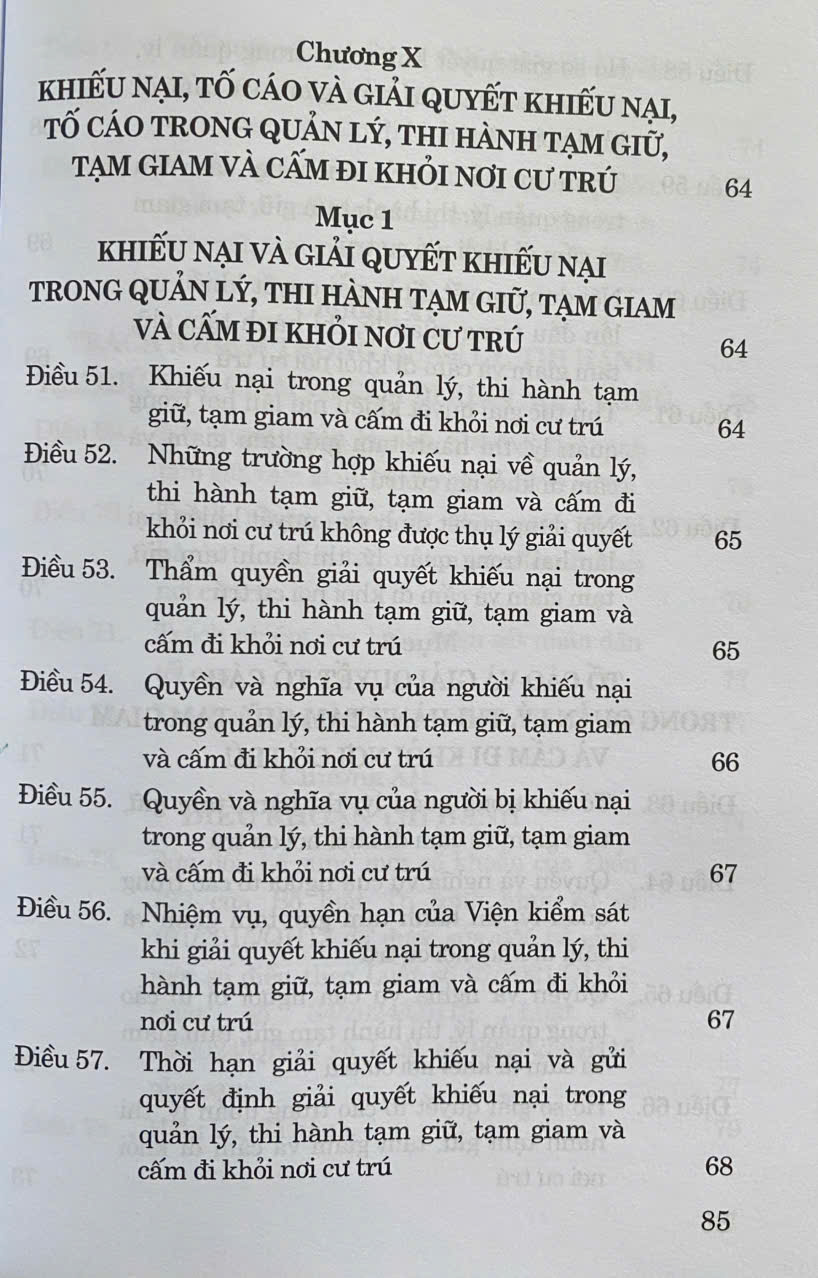 Luật Thi Hành Tạm Giữ, Tạm Giam Và Cấm Đi Khỏi Nơi Cư Trú Năm 2025