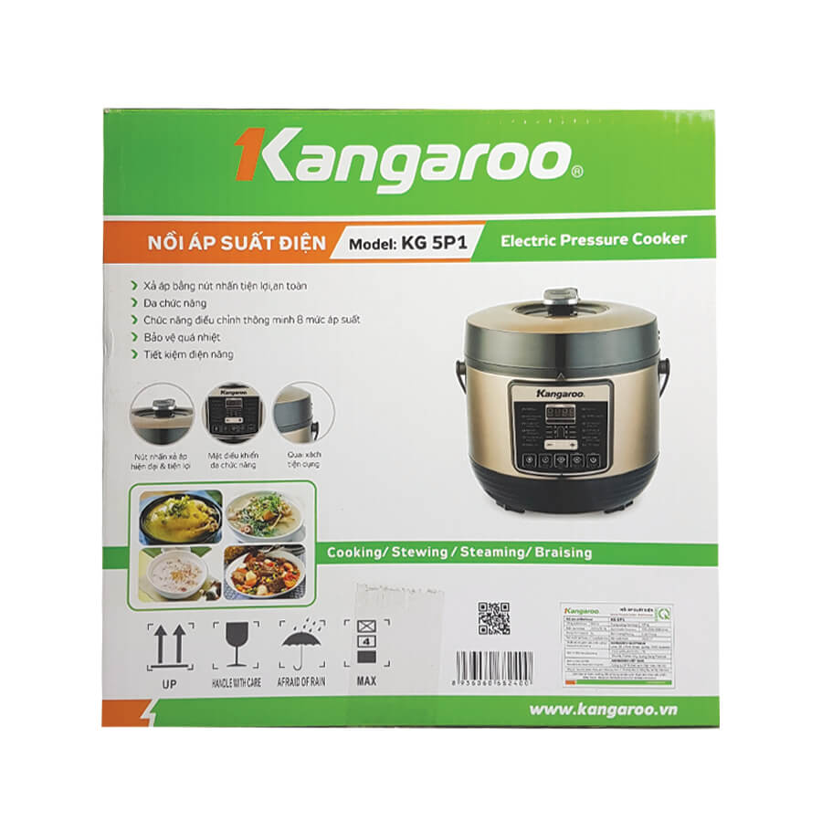 Nồi áp suất điệnTử Đa Năng 5L Kangaroo KG5P1 - Hàng chính hãng