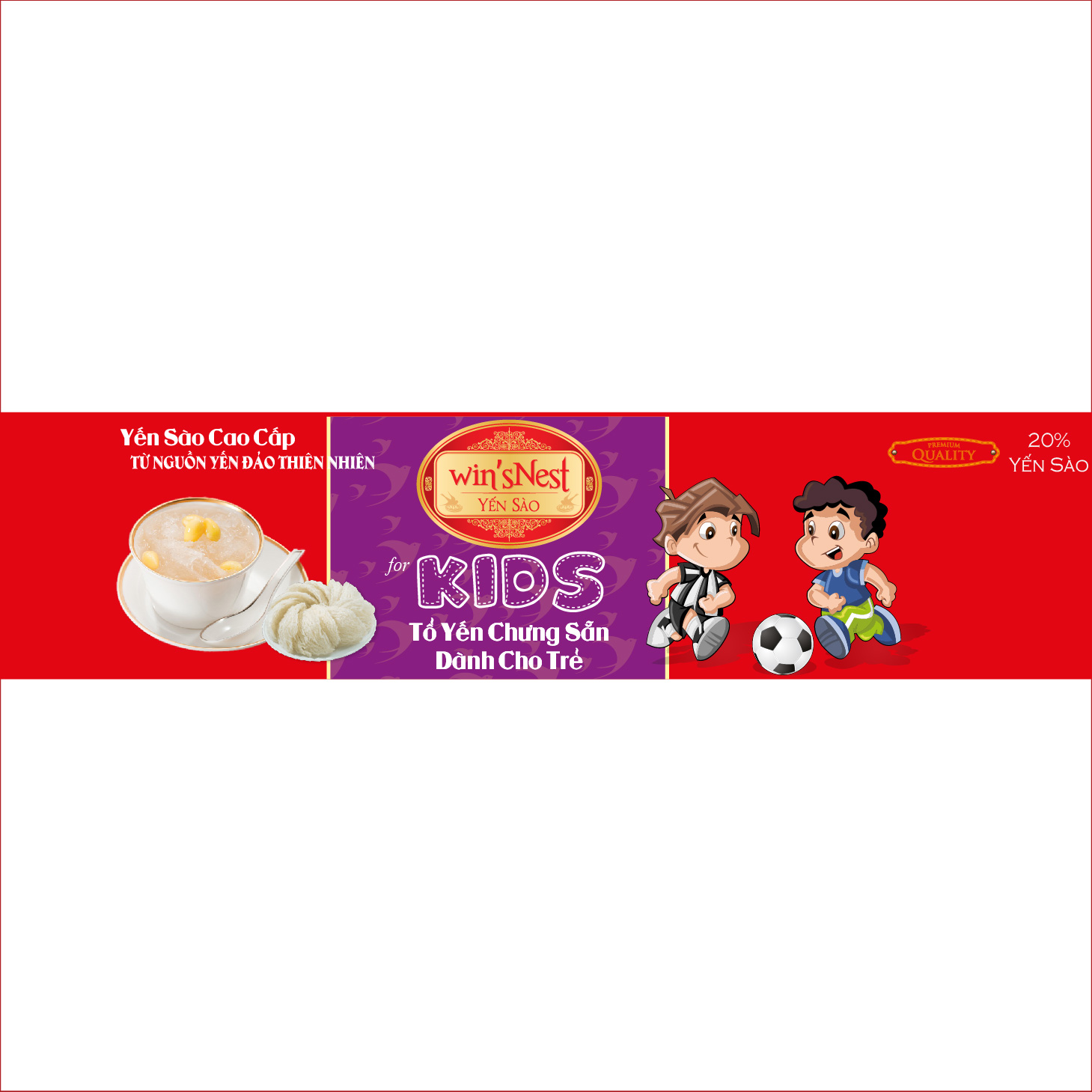 Yến sào cao cấp  win'sNest kids 20% tổ yến chưng sẵn dành cho trẻ em (3Lọ/ Lốc) hương vị vani sản phẩm thích hợp cho trẻ em từ 1 tuổi trở lên.